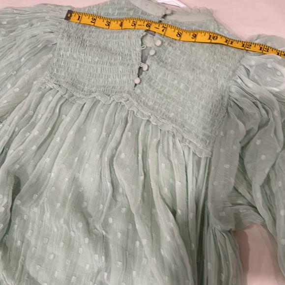 Zara Mint Green Plumetis Maxi The Gladis Dress - Picture 8 of 11